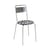 Chaise empilable Petit Rond INDOOR métal / Assise tissu zèbe - Frama 