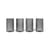 Likörglas Ripple glas grau / Likörglas 14 cl - 4er-Set / Geriffeltes Glas - Ferm Living