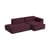 Canapé d'angle Mags Soft Low Armrest n°3 bordeaux / 2,5 places - L 256.5 cm / Accoudoir droite - Hay