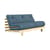 Canapé convertible Roots tissu marron / L 160 cm - 3 positions / Structure pin clair - KARUP