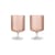 Set de 2 verres à vin Ripple verre rose / 27 cl - Ferm Living