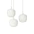 Rime Pendant glass white / 3 globes - Ø 18 cm - Muuto