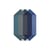 Tappeto per esterno Diamond tessuto blu / 170 x 220 cm - PET riciclato - Gan