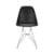Sedia RE DSR - Eames Plastic Side Chair materiale plastico nero / (1950) - Gambe cromate / Riciclata - Vitra