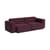 Canapé droit Mags Soft Low Armrest n°1 bordeaux / 2,5 places - L 238 cm - Hay
