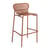 Tabouret haut empilable Week-end métal marron / Aluminium - H 80 cm - Petite Friture
