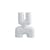 Vase Cobra Double Mini céramique blanc / L 22 x H 28 cm - 101 COPENHAGEN