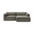 Ecksofa Develius B textil grün / 3-Sitzer - L 220 cm / Liege rechts - &tradition