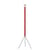 Lampada a stelo Luminator metallo rosso / A. & P. Castiglioni, 1954 - Flos