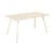 rechteckiger Tisch Luxembourg metall beige / 143 x 80 cm (6 Personen) - Sonnenschirm Loch - Fermob