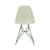 Sedia RE DSR Colours - Eames Plastic Side Chair materiale plastico grigio / (1950) - Gambe colorate / Riciclata - Vitra