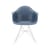 Poltrona RE DAR - Eames Plastic Armchair materiale plastico blu / (1950) - Gambe bianche / Riciclata - Vitra