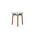Tavolino d'appoggio Lento ceramica bianco legno naturale / Ceramica e teak - Ø 45 x H 44 cm - Vincent Sheppard