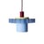 Suspension Gigi Capri bleu n°1 / Ø 28 x H 21 cm - Plastique recyclé, fabriqué en France - Warren & Laetitia