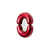 Wandspiegel Zodiac Bumper Small keramik rot / B 55 x H 70 cm - Jean-Baptiste Fastrez, 2020 - Moustache