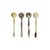 Cucchiaio 70s ceramics ceramica multicolore / Set di 4 - L 12,5 cm - HK LIVING