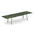 Plus4 Extending table metal green / Steel - 220 to 330 cm - Emu