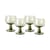 Bicchiere da vino The emeralds Low vetro verde / H 11.5 cm - Set di 4 / 25 cl - HK LIVING