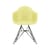 Fauteuil RE DAR - Eames Plastic Armchair plastique jaune / (1950) - Pieds noirs / Recyclé - Vitra