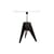 Table à hauteur réglable Screw marbre blanc noir / Ø 60 cm - H 55/84,5 cm - Tom Dixon