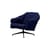 Fauteuil pivotant Bascule Lowback tissu bleu / Mécanisme d’inclinaison - Piètement 4 branches - Vitra