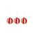 Wynn Bauble textile red / Size 3 - Ø 8 cm - Bloomingville