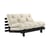 Divano convertibile Roots legno bianco / L 140 cm - 3 posizioni / Struttura nera - KARUP