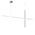 Pendelleuchte Coordinates S2 grau silber metall LED / L 176 cm x H 92 cm - Flos