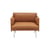 Poltrona imbottita Outline pelle marrone - Muuto