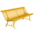 Banc avec dossier Louisiane métal jaune / L 200 cm - Fermob