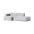Canapé d'angle Mags Soft Low Armrest n°3 tissu gris / 2,5 places - L 256.5 cm / Accoudoir gauche - Hay