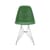 RE DSR - Eames Plastic Side Chair Chair plastic material green / (1950) - Chromed Base, legs / Recycled - Vitra