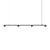 Pendelleuchte Hat Linear Large metall schwarz / L 167 cm - Normann Copenhagen