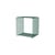 Regal Panton Wire Single Cube metall grün / 34,8 x H 34,8 x T 25,7 cm - Verner Panton, 1971 - MONTANA