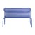 Banc avec dossier Week-End métal bleu / Aluminium - L 121 cm - Petite Friture