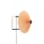 Applique avec prise Matin Small tissu orange LED orientable / Ø 30 cm - Hay