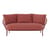 Canapé de jardin 2 places HiRay métal tissu rouge / L 162 cm - Coussins INCLUS - Kartell