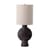 Lampada da tavolo  tessuto ceramica beige / Lino & terracotta - H 54 - Bloomingville