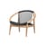Lounge-Sessel Frida textil holz grau / Handgeflochtenes Polypropylenseil - Vincent Sheppard