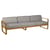 Canapé de jardin 3 places Bellevie   / L 235 cm - Tissu taupe grisé - Fermob
