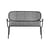 Panca Week-End metallo nero / Alluminio - L 114 cm - Petite Friture
