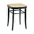Tabouret Vienna 144 fibre végétale noir bois naturel / H 45 cm, assise cannée - Réédition 1908 - Wiener GTV Design