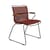 Fauteuil Click Dining plastique rouge / Accoudoirs bambou - Houe