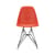 Stuhl RE DSR - Eames Plastic Side Chair plastikmaterial rot / (1950) - Beine schwarz / recycelt - Vitra