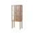 Geschirrschrank Curiosity Tall holz natur / B 70,5 x H 168 cm - Geriffeltes Glas - Audo Copenhagen
