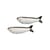 Ensemble salière et poivrière Sardine céramique blanc - & klevering