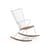 Rocking chair Paon métal blanc / bambou - Houe