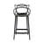 Sedia da bar Masters materiale plastico nero / H 65 cm - Kartell