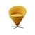 Fauteuil pivotant Cone Chair tissu jaune / Verner Panton, 1958 - Vitra