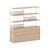 Geschirrschrank UNIT 5 metall weiß / H 180 x L 164 cm - 4 Türen + 4 Schubladen - TIPTOE